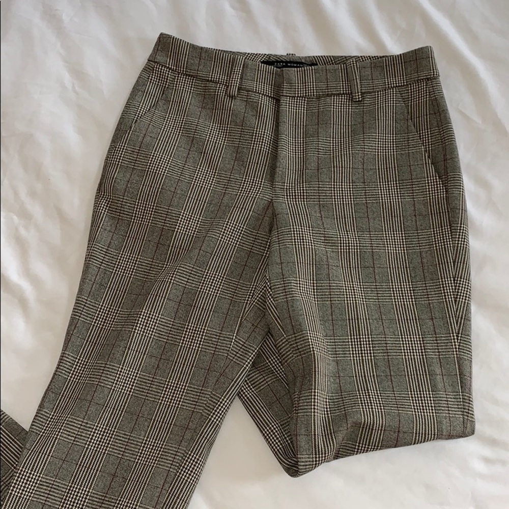 Zara Plaid Striped Pants